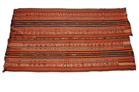 262x162 cm Qashqai Kilim jajim Tribal Wool Rug Handmade Orange - Rugoutlet