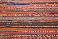 262x162 cm Qashqai Kilim jajim Tribal Wool Rug Handmade Orange - Rugoutlet