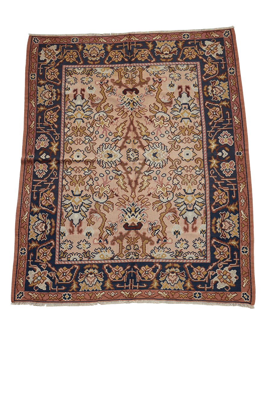 330x184cm Anatolian Kilim Tribal Wool Rug Handmade Brown Blue - Rugoutlet