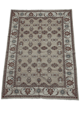 273x190 cm Fine Ziegler Kilim Sumak Tribal Wool Rug Handmade Grey - Rugoutlet