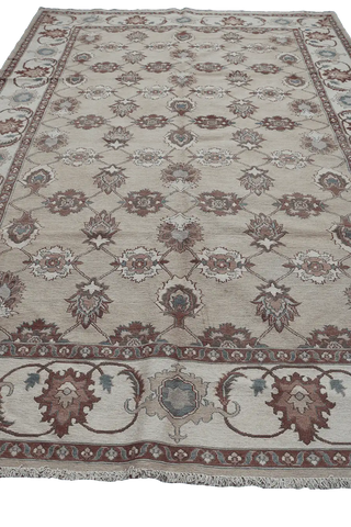 273x190 cm Fine Ziegler Kilim Sumak Tribal Wool Rug Handmade Grey - Rugoutlet