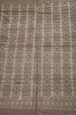 285x277 cm Sumak Kilim Tribal Wool Rug Handmade Brown - Rugoutlet