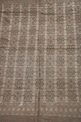 285x277 cm Sumak Kilim Tribal Wool Rug Handmade Brown - Rugoutlet