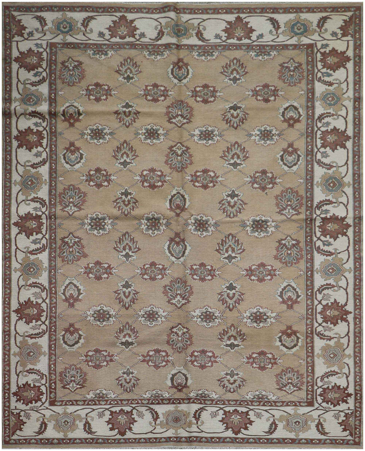 288x182 cm Ziegler Fine Kilim Sumak Tribal Wool Rug Handmade Brown - Rugoutlet