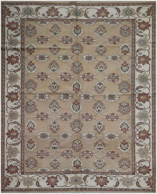 288x182 cm Ziegler Fine Kilim Sumak Tribal Wool Rug Handmade Brown
