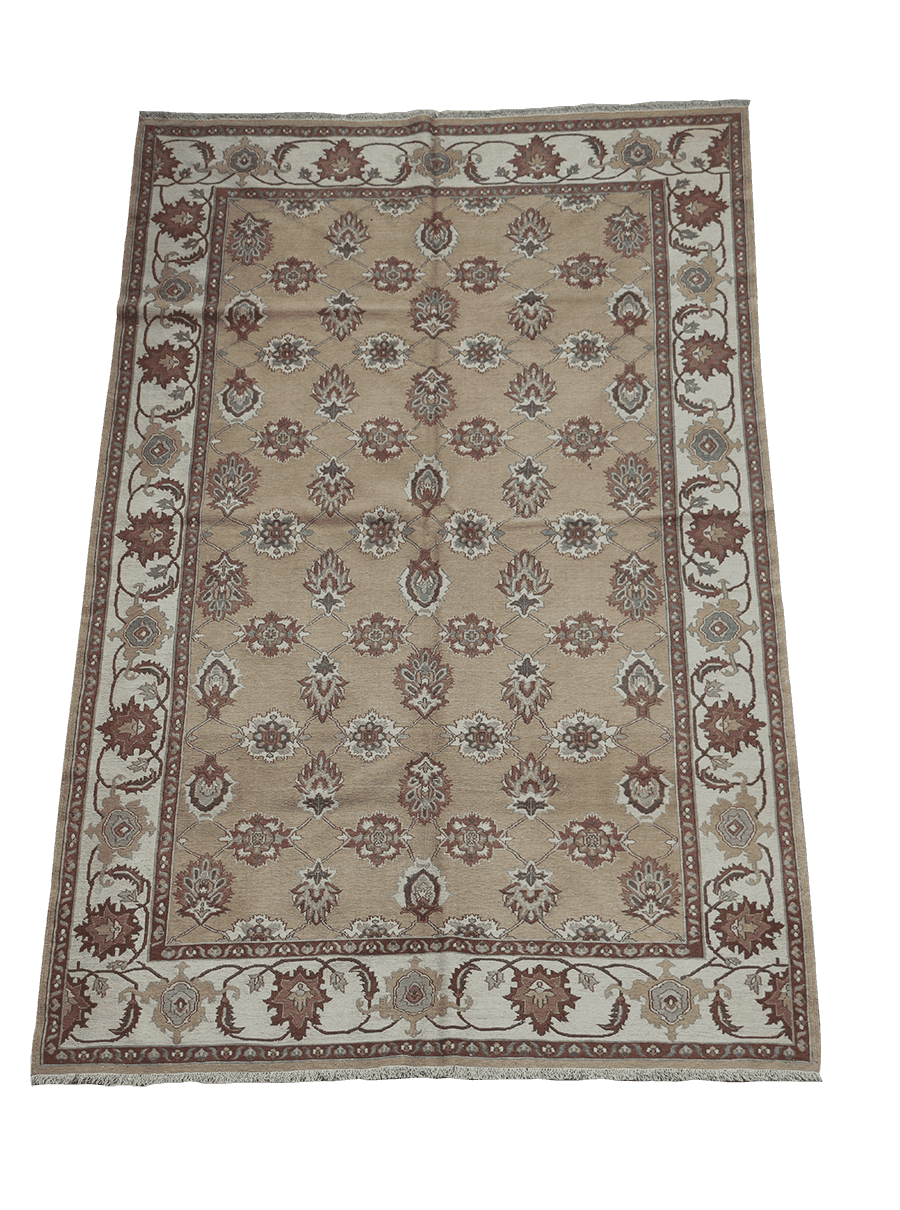 288x182 cm Ziegler Fine Kilim Sumak Tribal Wool Rug Handmade Brown - Rugoutlet