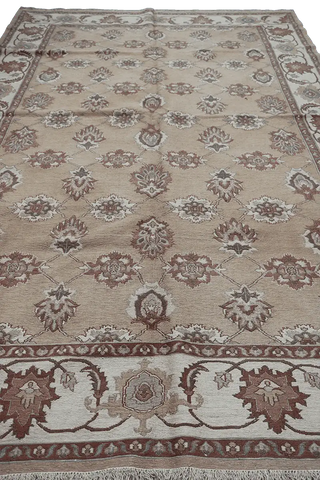 288x182 cm Ziegler Fine Kilim Sumak Tribal Wool Rug Handmade Brown - Rugoutlet