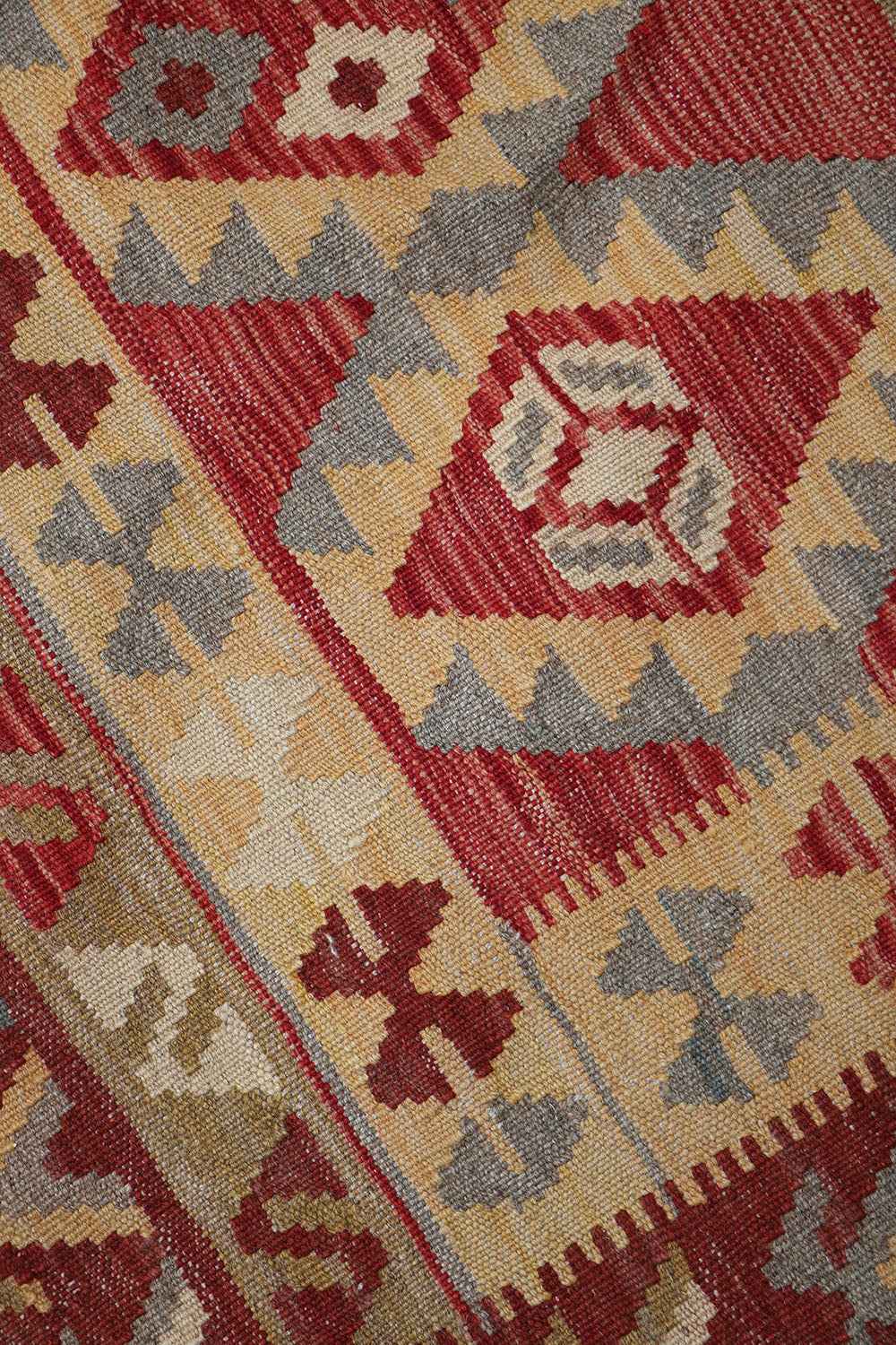 246x170 cm Qashqai Kilim Tribal Wool Rugs Handmade Red Yellow - Rugoutlet