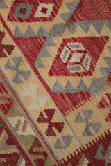 246x170 cm Qashqai Kilim Tribal Wool Rugs Handmade Red Yellow - Rugoutlet