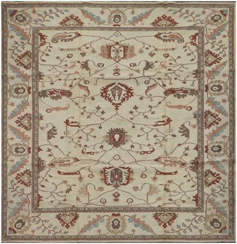 293x128 cm Fine Kilim Sumak Ziegler Tribal Wool Rug Handmade Brown Grey - Rugoutlet
