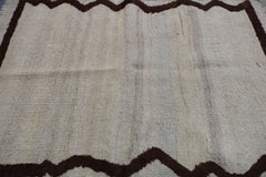 150x100cm Modern Tribal Kilim Handmade white and brown-6880