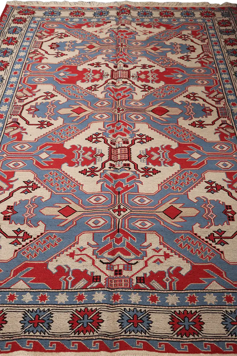 203x143cm Kazak Kilim Sumak (Soumak) 6884 - Rugoutlet