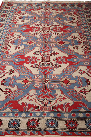 203x143cm Kazak Kilim Sumak (Soumak) 6884 - Rugoutlet