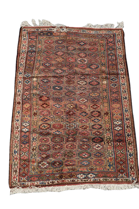 147x228 cm Antique Lori Tribal Wool Rug Handmade Peach - Rugoutlet