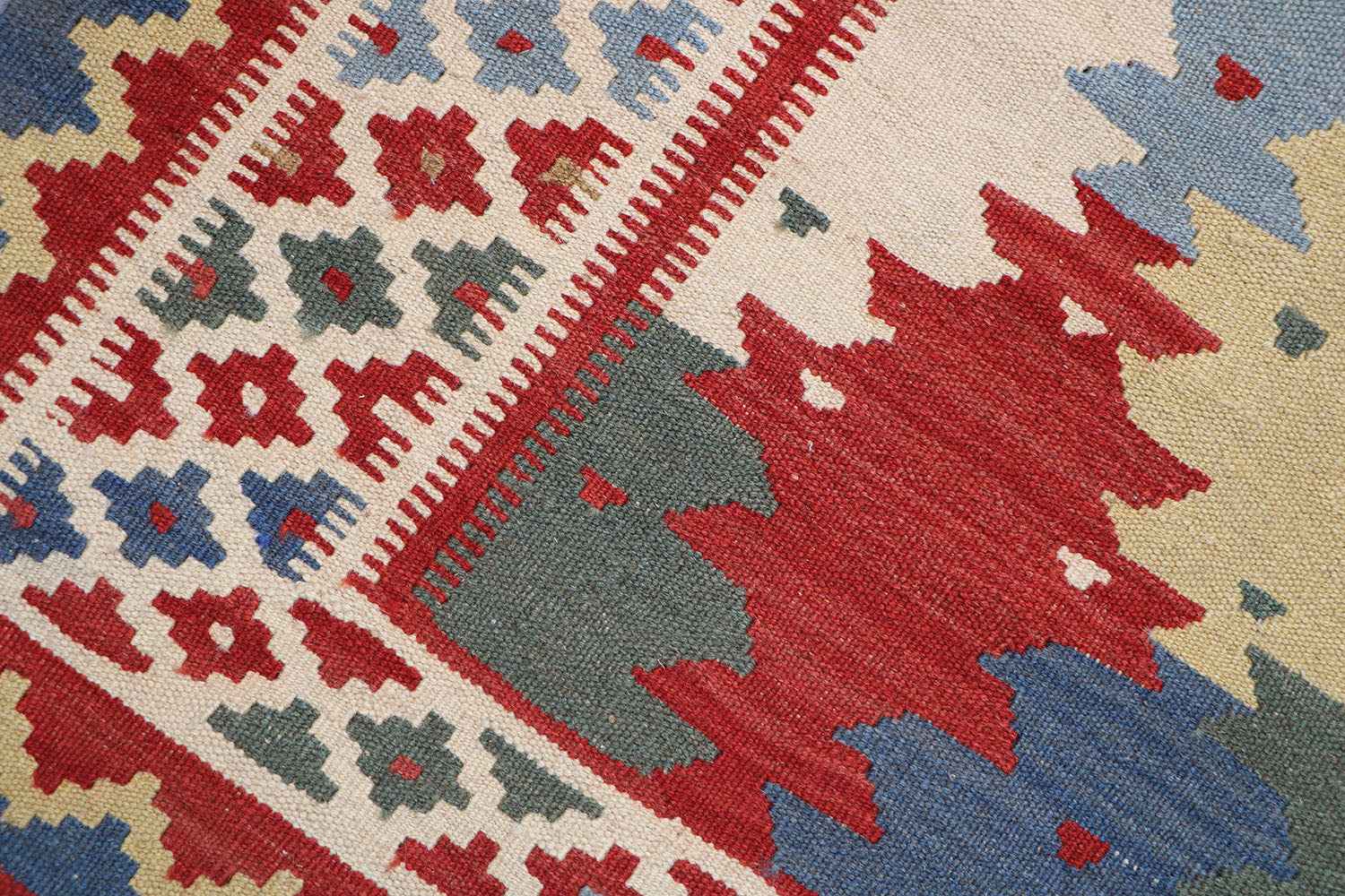 156x211 cm Qashqai Kilim Tribal Wool Rug Handmade Multi-Coloured - Rugoutlet