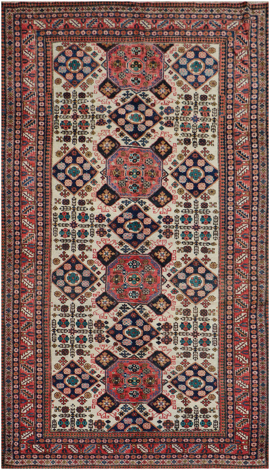 278x147 cm Antique Tabriz Tribal Wool Rug Handmade Beige