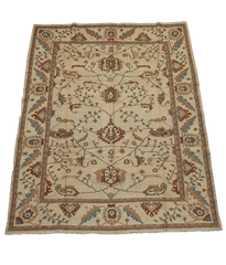 302x232 cm Fine Ziegler Sumak Wool Rug Handmade Beige - Rugoutlet