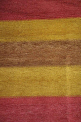 176 x 122 (5.77 x 4.00 ft) cm Gabbeh Tribal Wool Rugs Hand Knotted Red Yellow Colour - Rugoutlet