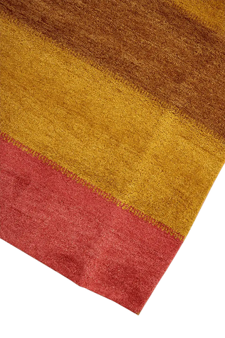 176 x 122 (5.77 x 4.00 ft) cm Gabbeh Tribal Wool Rugs Hand Knotted Red Yellow Colour - Rugoutlet