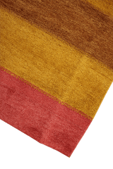 176 x 122 (5.77 x 4.00 ft) cm Gabbeh Tribal Wool Rugs Hand Knotted Red Yellow Colour - Rugoutlet