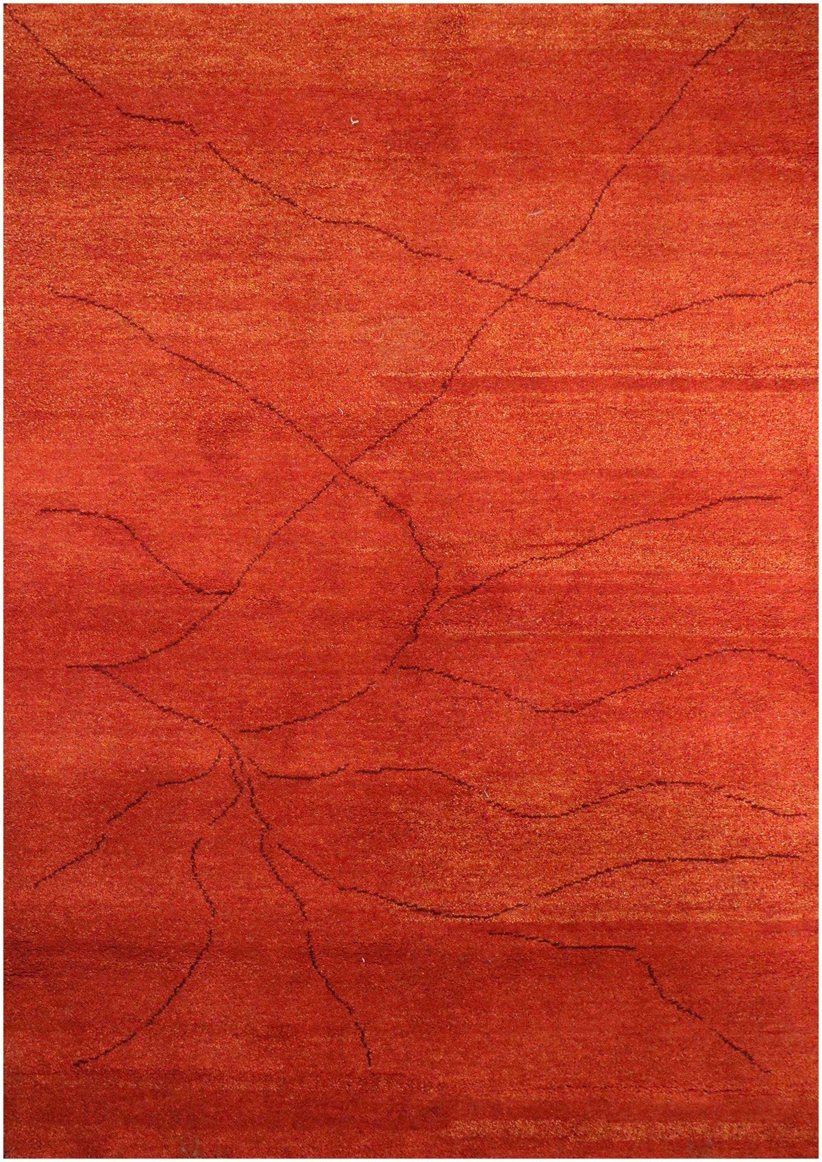 200 x 145 cm Gabbeh Tribal Wool Rug Hand-Knotted Red Colour - Rugoutlet