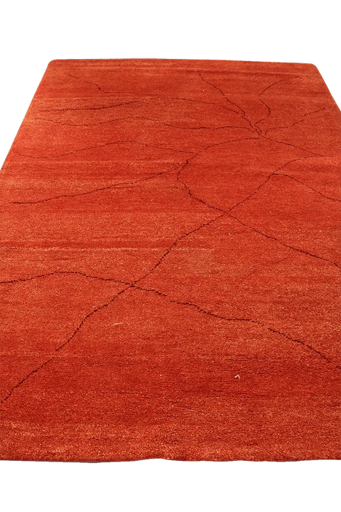 200 x 145 cm Gabbeh Tribal Wool Rug Hand-Knotted Red Colour - Rugoutlet
