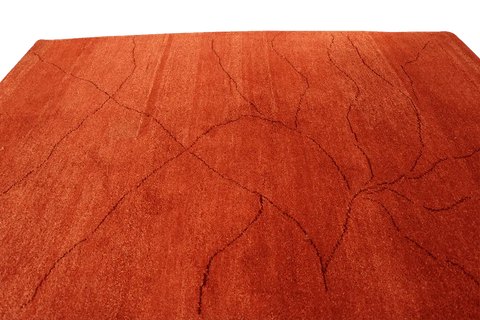 200 x 145 cm Gabbeh Tribal Wool Rug Hand-Knotted Red Colour - Rugoutlet