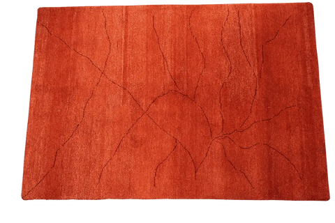 200 x 145 cm Gabbeh Tribal Wool Rug Hand-Knotted Red Colour - Rugoutlet