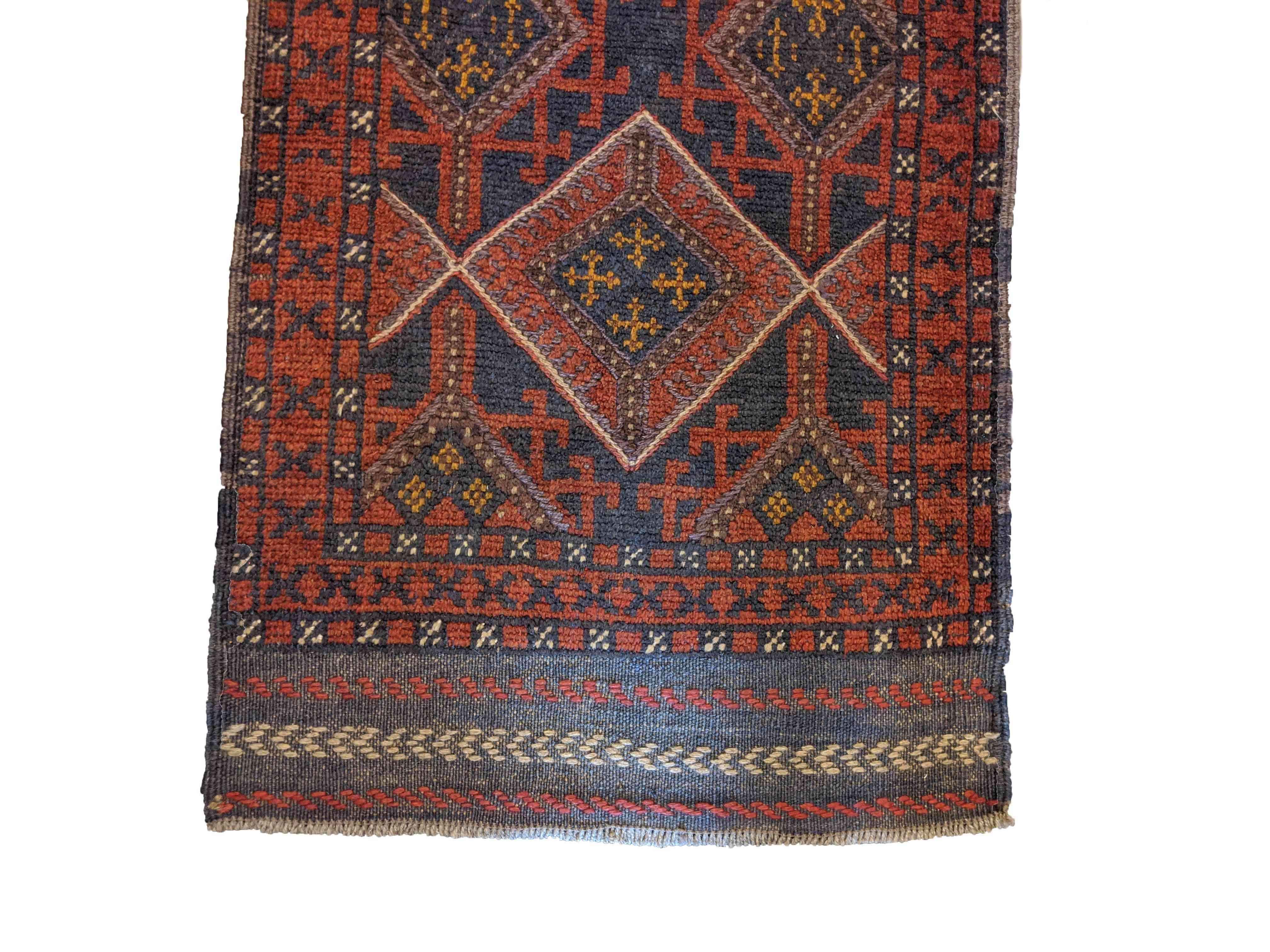 69 x 254 cm Afghan Mushwani Tribal Red Rug - Rugoutlet