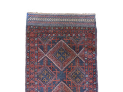 69 x 254 cm Afghan Mushwani Tribal Red Rug - Rugmaster