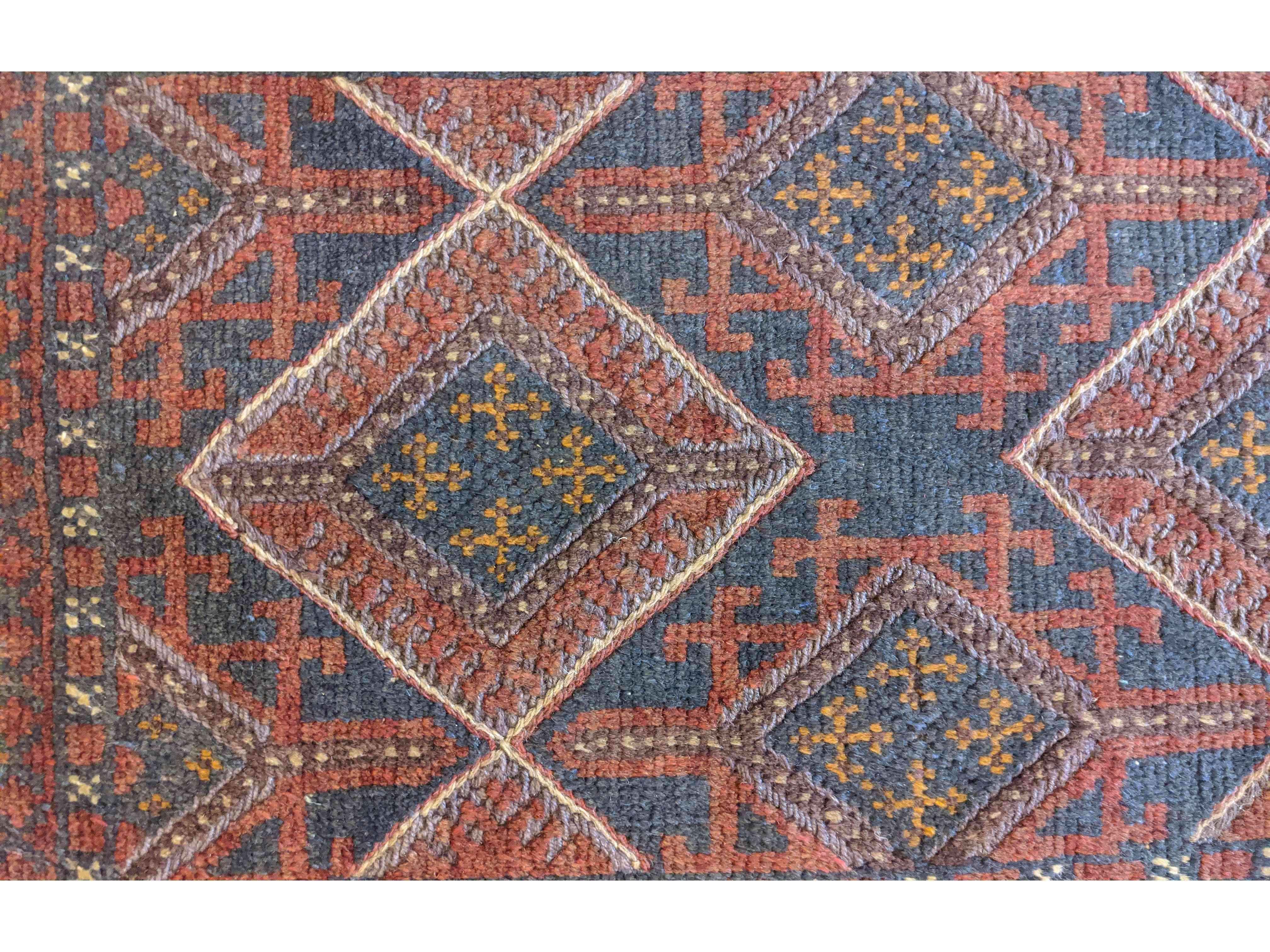 69 x 254 cm Afghan Mushwani Tribal Red Rug - Rugoutlet