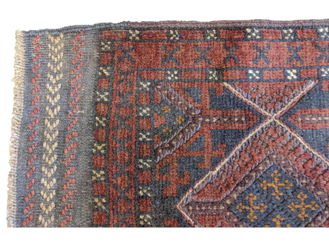 69 x 254 cm Afghan Mushwani Tribal Red Rug - Rugoutlet