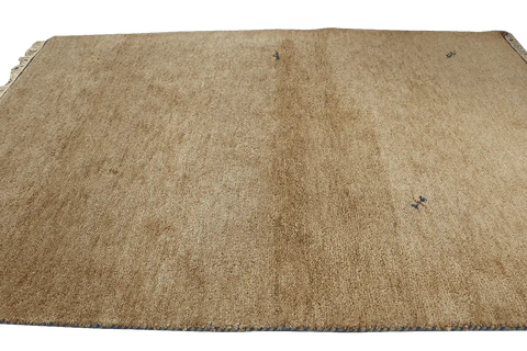 180 x 122 cm (5.91 x 4.00 ft) Gabbeh Tribal Wool Rugs Hand Knotted Brown Colour - Rugoutlet