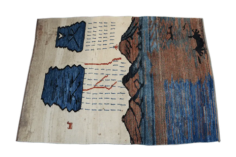 152 x 109 cm Gabbeh Tribal Wool Rugs Handmade Multi-Coloured - Rugoutlet