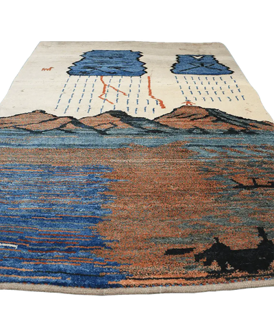 152 x 109 cm Gabbeh Tribal Wool Rugs Handmade Multi-Coloured - Rugoutlet