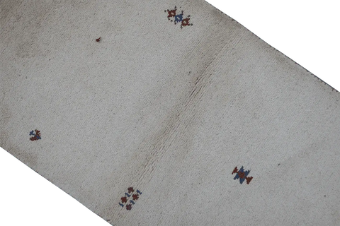 120x92 cm Gabbeh Tribal Qashqai Wool Rug White - Rugoutlet