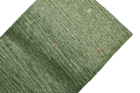 140 x 74 cm Gabbeh Tribal Wool Rugs Handcrafted Green - Rugoutlet