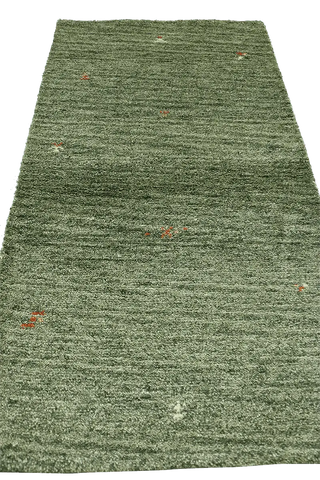 140 x 74 cm Gabbeh Tribal Wool Rugs Handcrafted Green - Rugoutlet