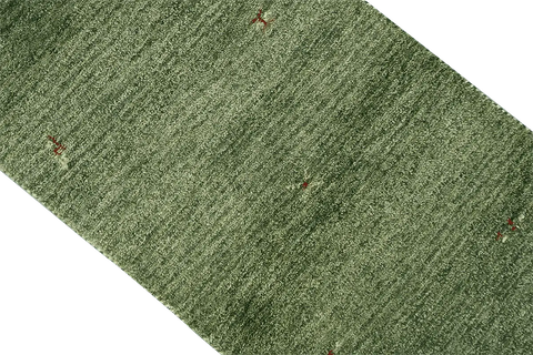 143 x 71 cm Gabbeh Tribal Wool Rugs Handmade Green - Rugoutlet