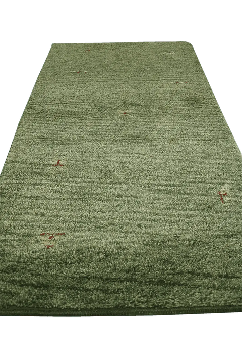 143 x 71 cm Gabbeh Tribal Wool Rugs Handmade Green - Rugoutlet