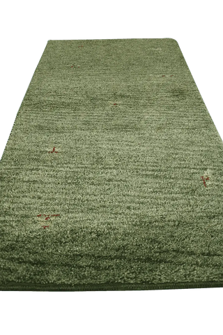 143 x 71 cm Gabbeh Tribal Wool Rugs Handmade Green - Rugoutlet