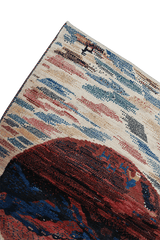 138x107 cm Multi-coloured Persian Gabbeh Qashqai Tribal Wool Rug - Rugoutlet