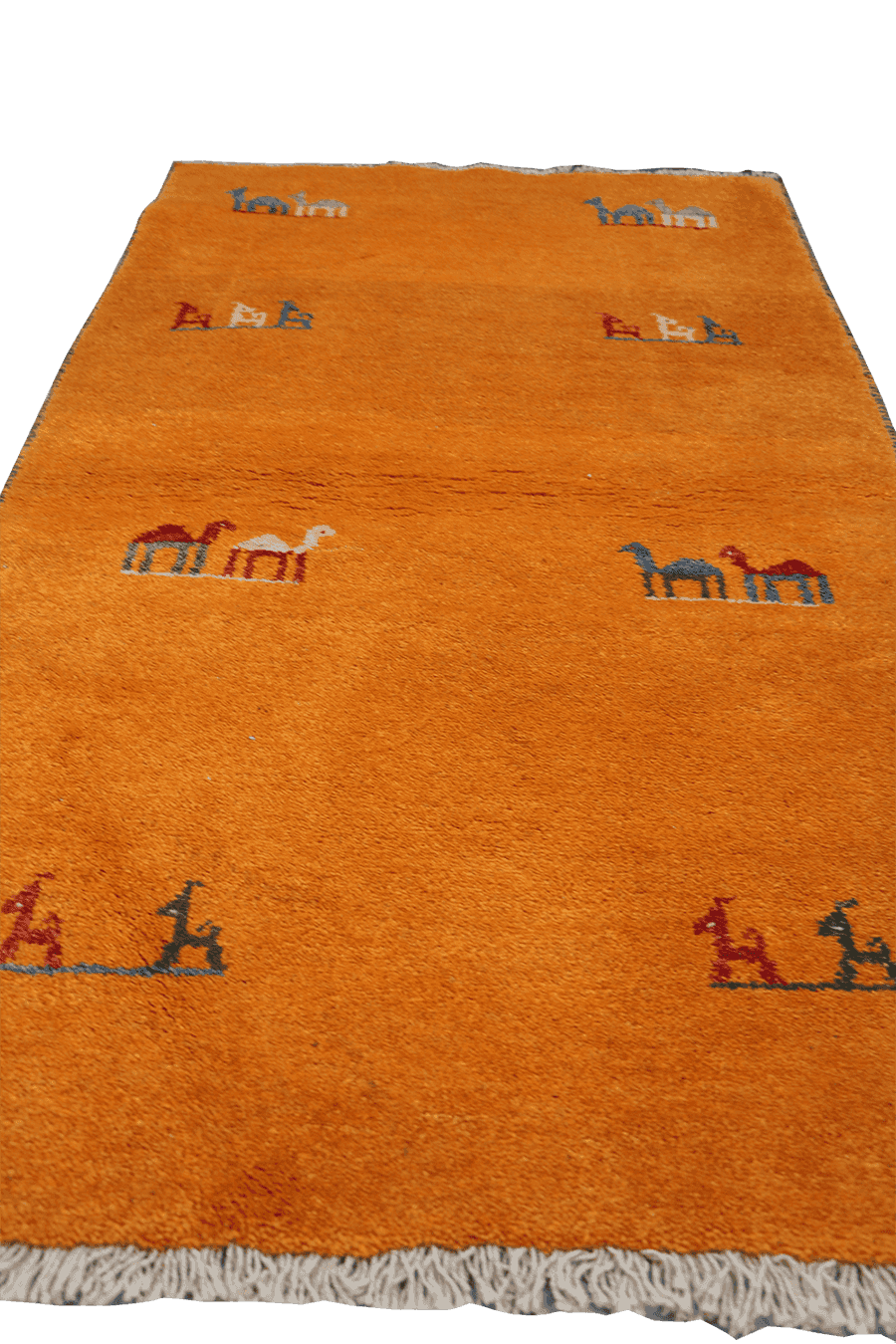 148 x 84 cm Gabbeh Tribal Wool Rugs Handmade Yellow Colour - Rugoutlet