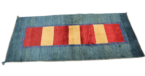 207 x 88 cm Gabbeh Tribal Wool Rug Hand-Knotted Grey Colour - Rugoutlet