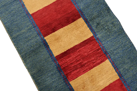 207 x 88 cm Gabbeh Tribal Wool Rug Hand-Knotted Grey Colour - Rugoutlet