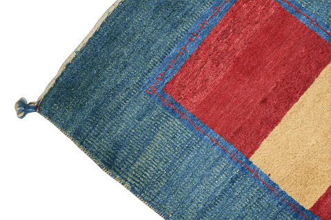 207 x 88 cm Gabbeh Tribal Wool Rug Hand-Knotted Grey Colour - Rugoutlet