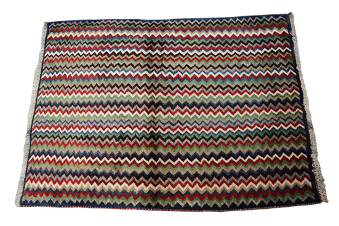 148 x 108 cm Gabbeh Tribal Wool Rugs Multi-Colored - Rugoutlet