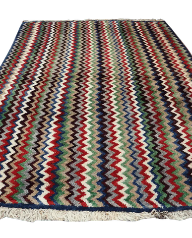 148 x 108 cm Gabbeh Tribal Wool Rugs Multi-Colored - Rugoutlet