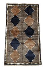 208 x 113 cm Gabbeh Tribal Wool Rugs Brown Colour - Rugoutlet