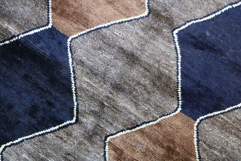 208 x 113 cm Gabbeh Tribal Wool Rugs Brown Colour - Rugoutlet